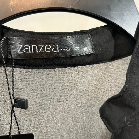 NWT black sheer blouse, XL - Picture 4 of 5